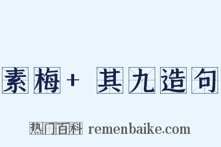 素梅+其九造句是什么意思的图片
